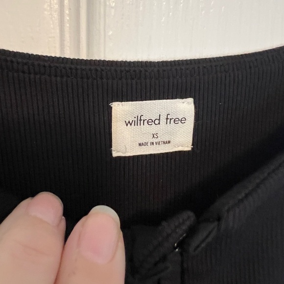 Wilfred Free Aritzia Fortune Black Mini Dress - Picture 3 of 6
